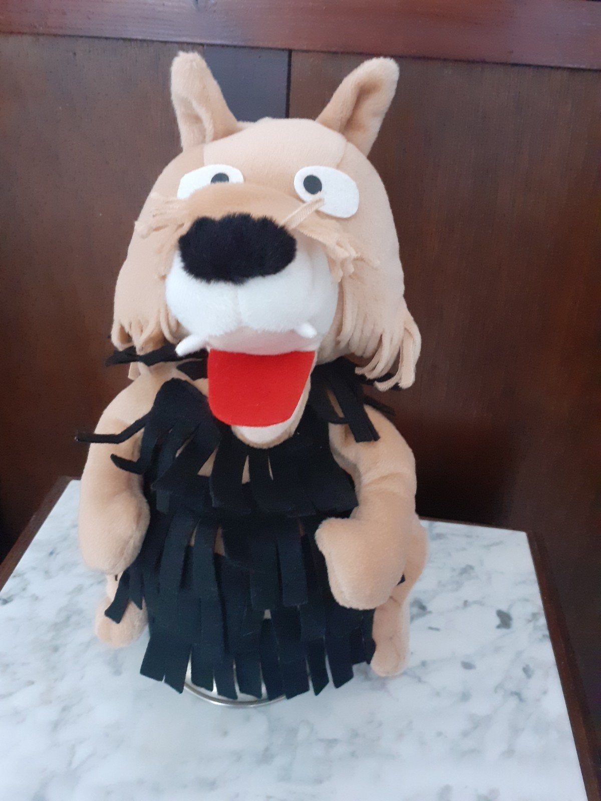 Bor de Wolf fabeltjeskrant handpop, Verzamelen, Poppen, Zo goed als nieuw, Pop, Ophalen of Verzenden