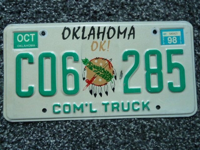 Kentekenplaat licenseplate Oklahoma Native Truck USA, Verzenden, Gebruikt, Auto's