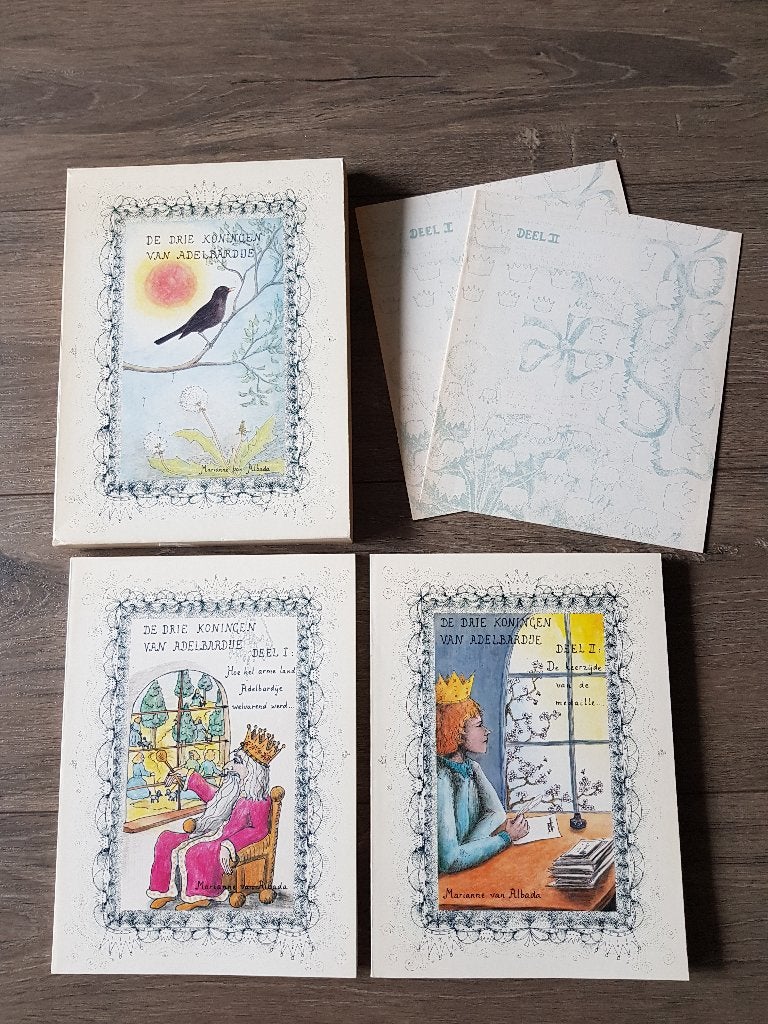 Boek : De drie Koningen van Adelbardije (deel 1 en 2), Ophalen of Verzenden, Zo goed als nieuw, Marianne van Albada, Fictie