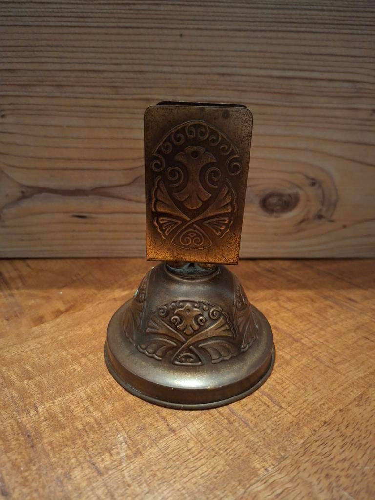 Vintage luciferdoosje houder van brons, Ophalen of Verzenden, Gebruikt, Luciferdoosjes of -merken