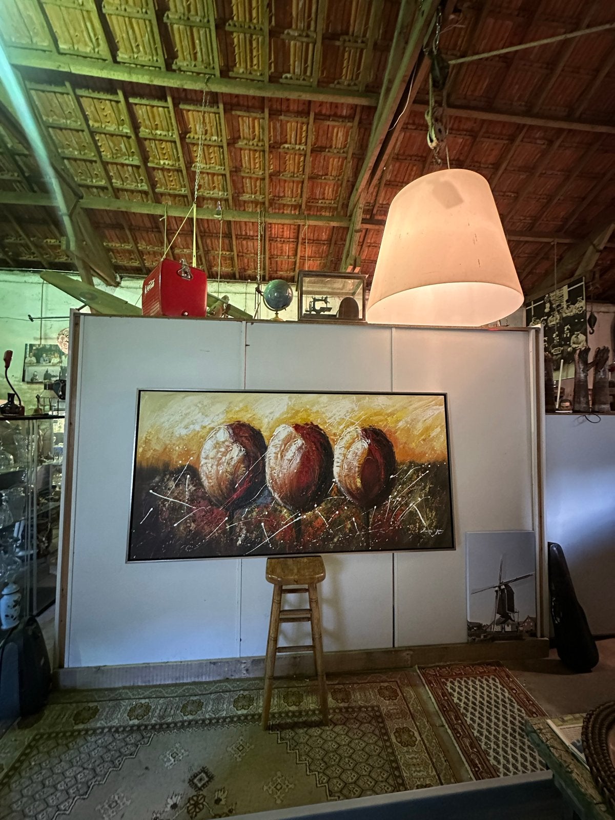 Groot schilderij 'Tulpen' van Gena Genadyj - 204,5 x 104,5 c, Ophalen of Verzenden