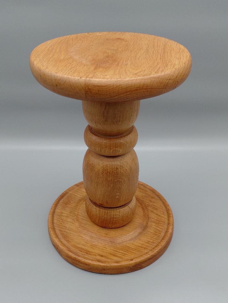 Eikenhouten piëdestal plantentafel uit de jaren 50 of 60., Huis en Inrichting, Woonaccessoires | Zuilen en Pilaren, Ophalen of Verzenden