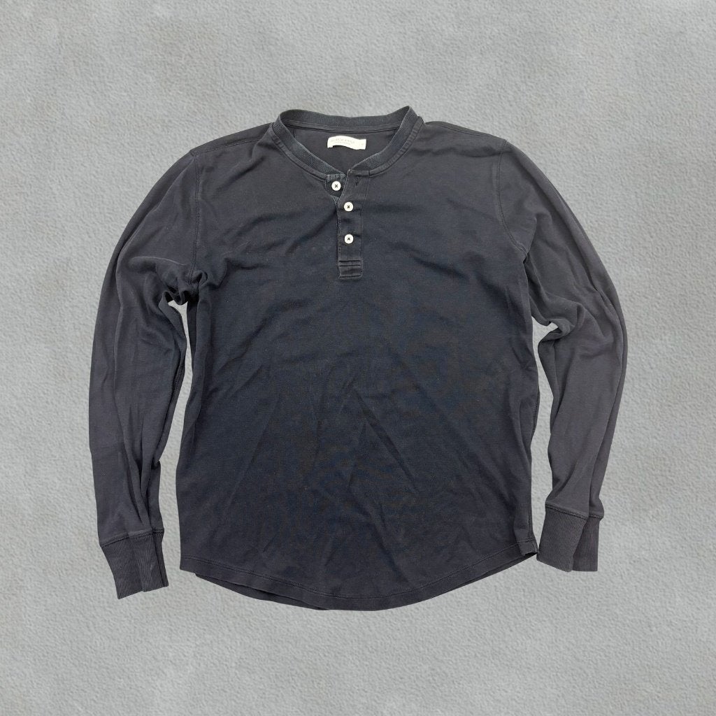 (1344) Zwarte Suitsupply Henley - Heren M - Zeer goed, Kleding | Heren, Bergen op Zoom, Zwart, Zo goed als nieuw, Revaleur