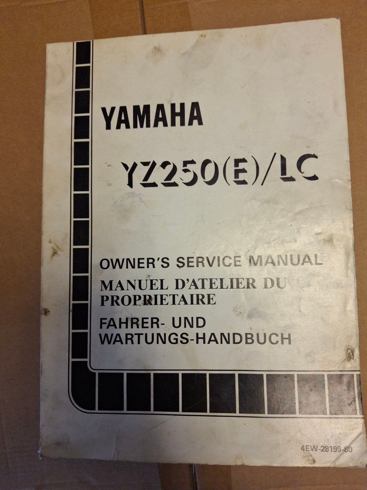 Yamaha YZ250(E)/LC Owner's Service Manual 1993, Ophalen of Verzenden