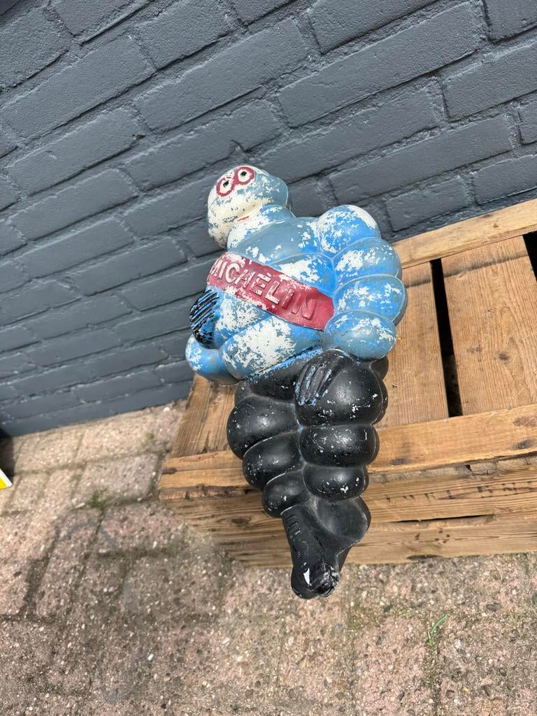 Vintage Michelin Bibendum Beeld - Decoratief en Uniek, Gebruikt, Gebruiksvoorwerp, ., Ophalen of Verzenden