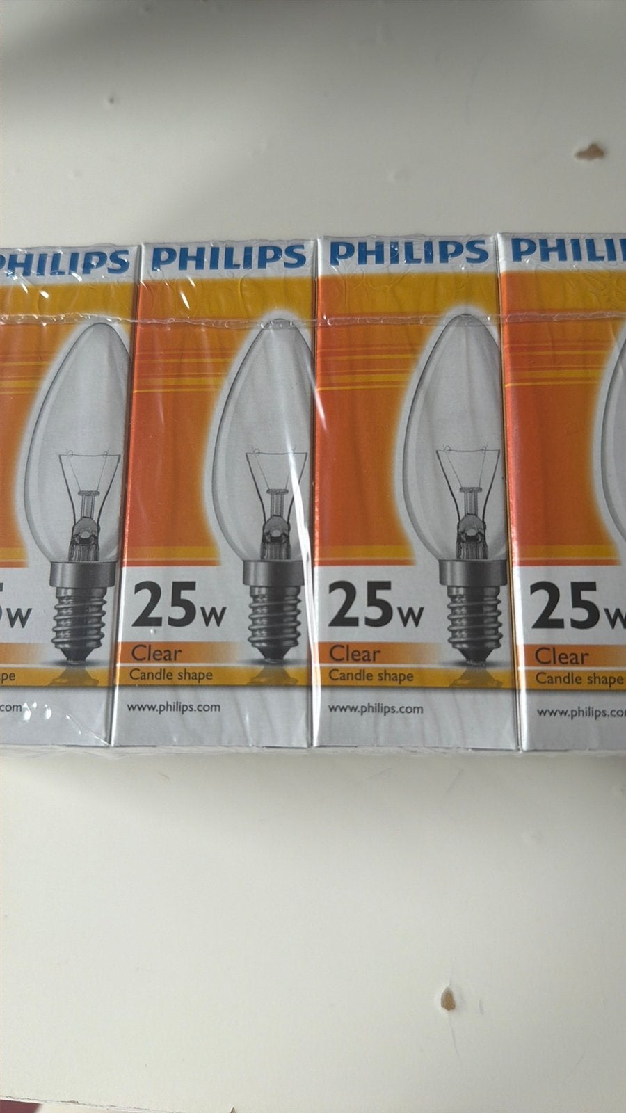 Philips lamp kaars 25 watt Helder E 14, Philips, Gloeilamp, Dimbaar, E14 (klein)
