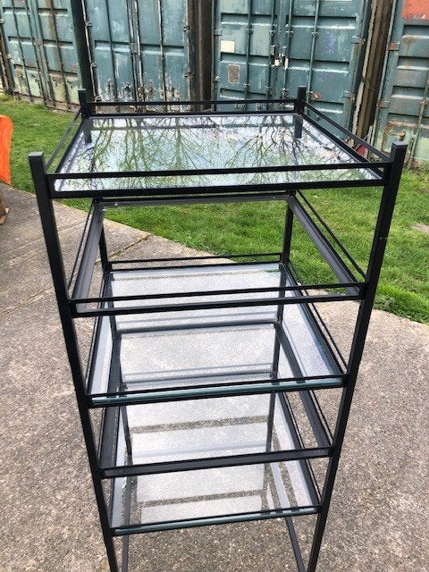 mobiele open etagère/vitrine kast., Huis en Inrichting, Woonaccessoires | Etagères, Ophalen, Gebruikt