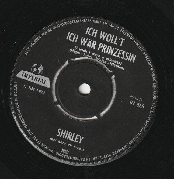 Shirley [ShirleyZwerus] - Ich wollt' ich wär Prinzessin-1964, Ophalen, Gebruikt, Pop