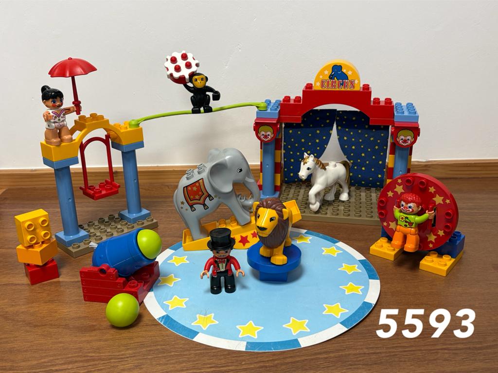 Duplo groot circus 5593 (compleet) 1, Ophalen of Verzenden, Zo goed als nieuw, Complete set, Duplo