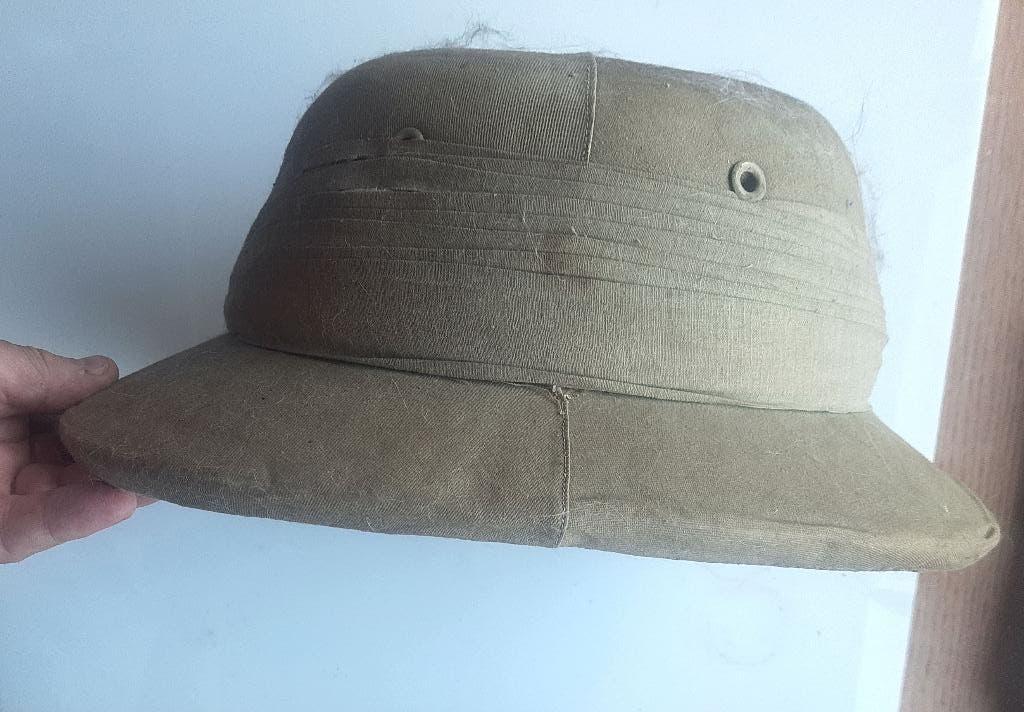 Vintage Safari Hoed  Real Pith Sun Proof Calcutta TROPENHELM, Ophalen of Verzenden, Landmacht, Nederland
