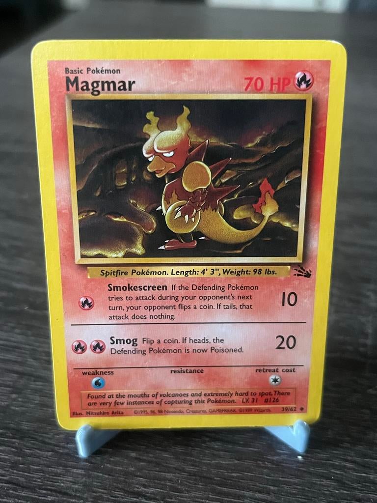 Magmar (39/62) - Fossil Set - EX/Good, Ophalen of Verzenden, Gebruikt, Losse kaart