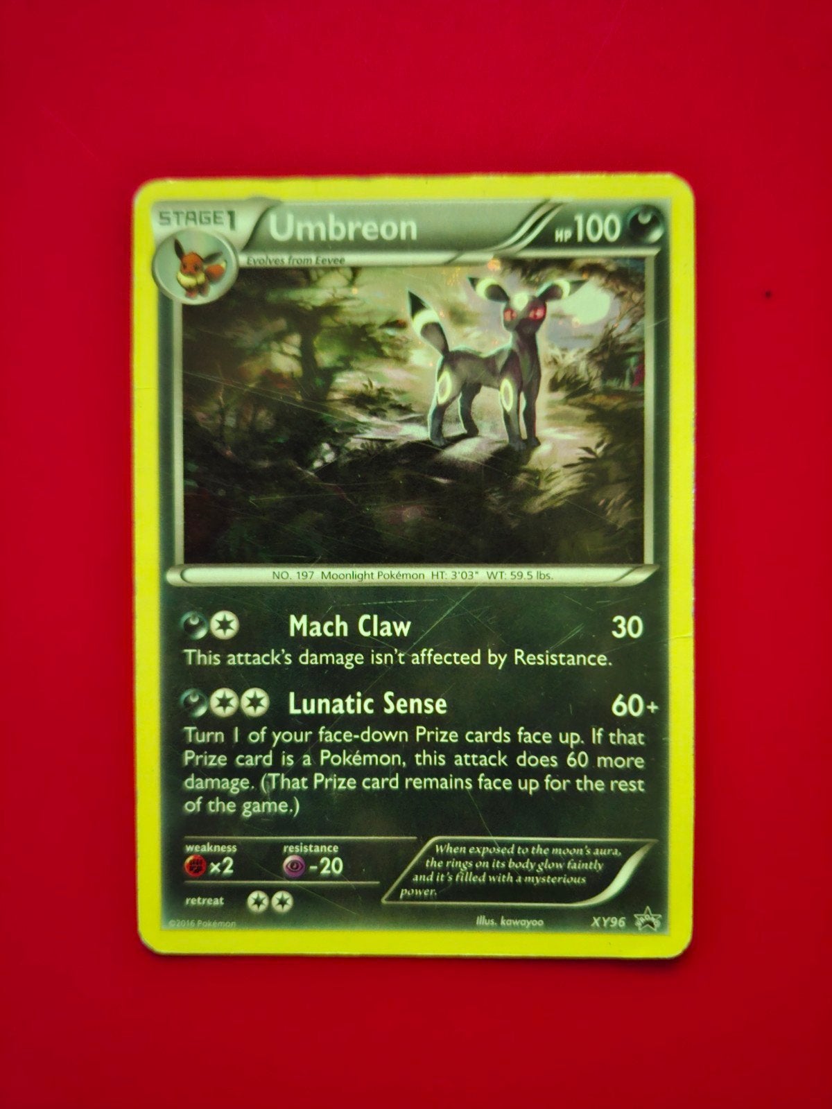 Umbreon #XY96 Pokemon Promo Kaart, Hobby en Vrije tijd, Verzamelkaartspellen | Pokémon, Ophalen of Verzenden, Zo goed als nieuw