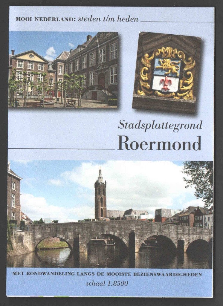 Stadsplattegrond met Wandelroute: Roermond, 2000 tot heden, Ophalen of Verzenden, Nederland, Landkaart