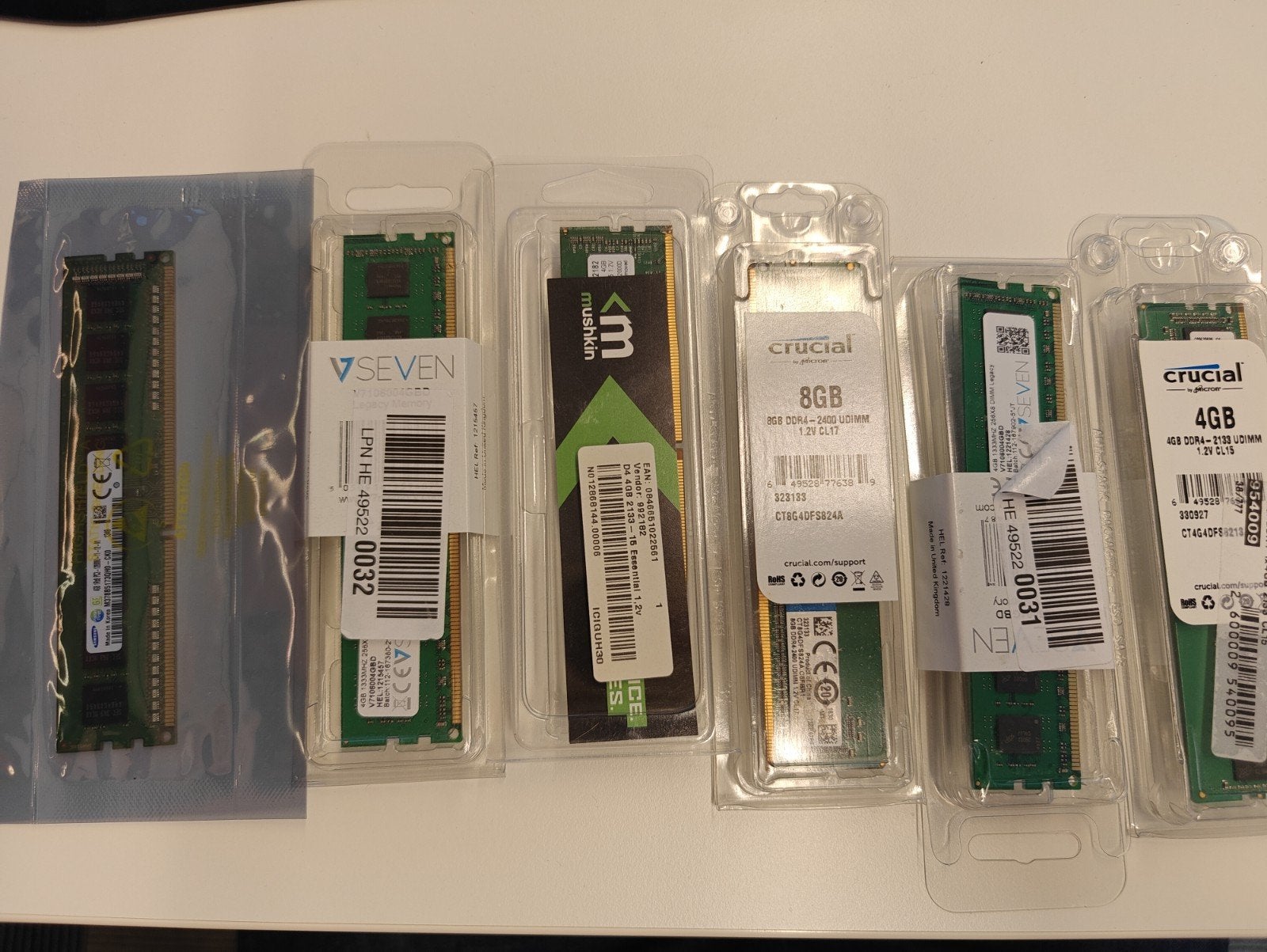 Diverse RAM Geheugen Modules - DDR3 & DDR4, Gebruikt, 32 GB, DDR3, Ophalen of Verzenden