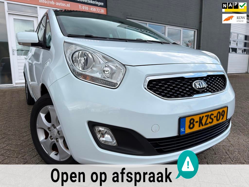 Kia Venga 1.6 CVVT Super Pack van 1ste Eig in automaat en el, Euro 5, 4 cilinders, Leder en Stof, Wit