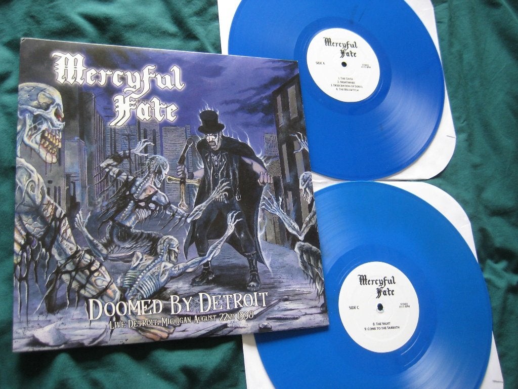 MERCYFUL FATE "DOOMED BY DETROIT" 2lp blauw vinyl, Ophalen of Verzenden, Zo goed als nieuw