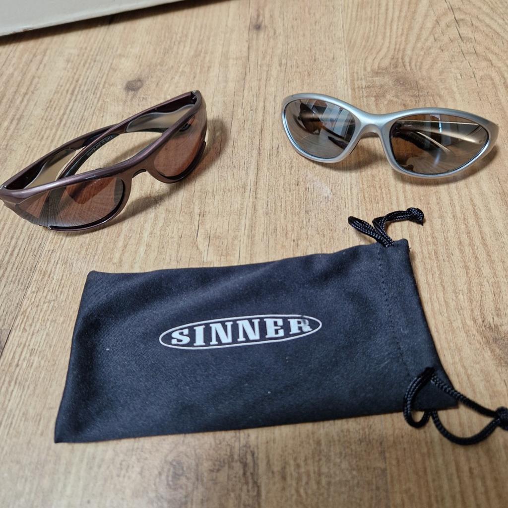 2x Sinner zonnebril met hoesje, Overige merken, Zonnebril, Overige kleuren, Ophalen of Verzenden