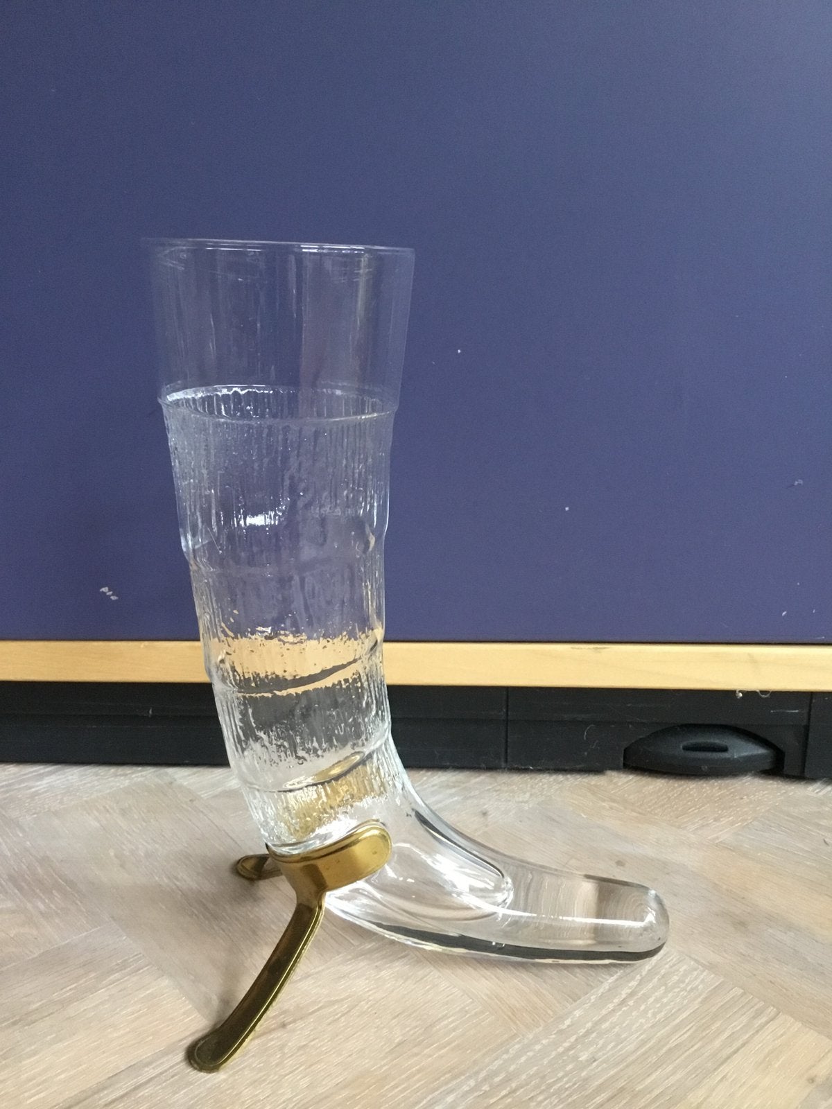 IITTALA Haralds Horn bierglas Fins design (vintage), Ophalen of Verzenden, Zo goed als nieuw, Bierglas