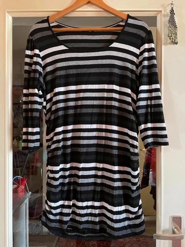 Streepjes tuniek/jurk met driekwart mouwen 44/46 nu 17,99€, Overige kleuren, Monari, Maat 42/44 (L), Ophalen of Verzenden
