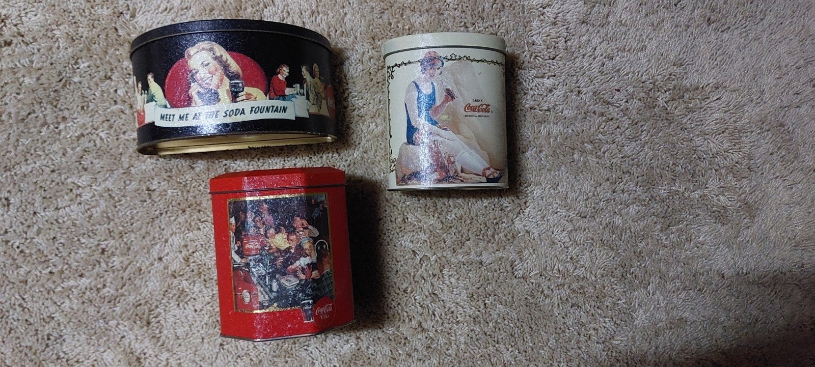 Vintage Coca-Cola Blikken Collectie - 6 Stuks, Verzamelen, Ophalen, Gebruikt, Overige, Overige merken