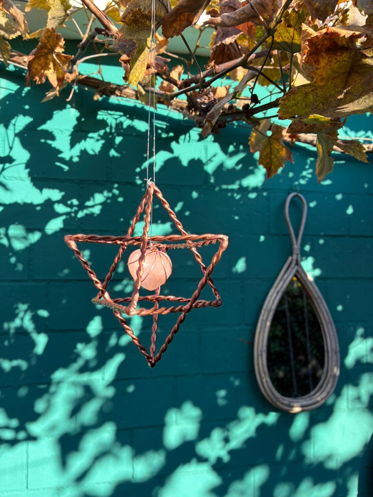 Kleine handgemaakte Merkaba met rozenkwarts, Ophalen of Verzenden, Nieuw, Overige typen
