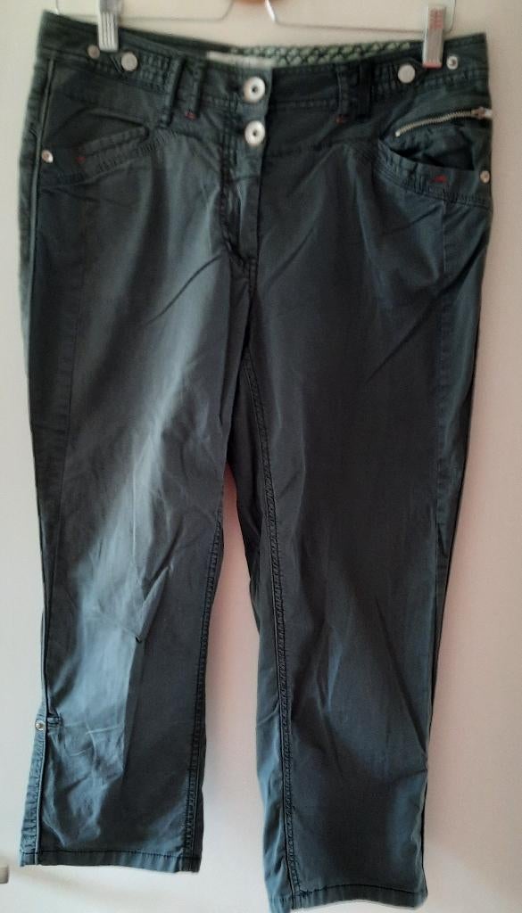 Cecil broek, style New York, maat 28, groen., Ophalen of Verzenden, Zo goed als nieuw, Maat 36 (S), Lang