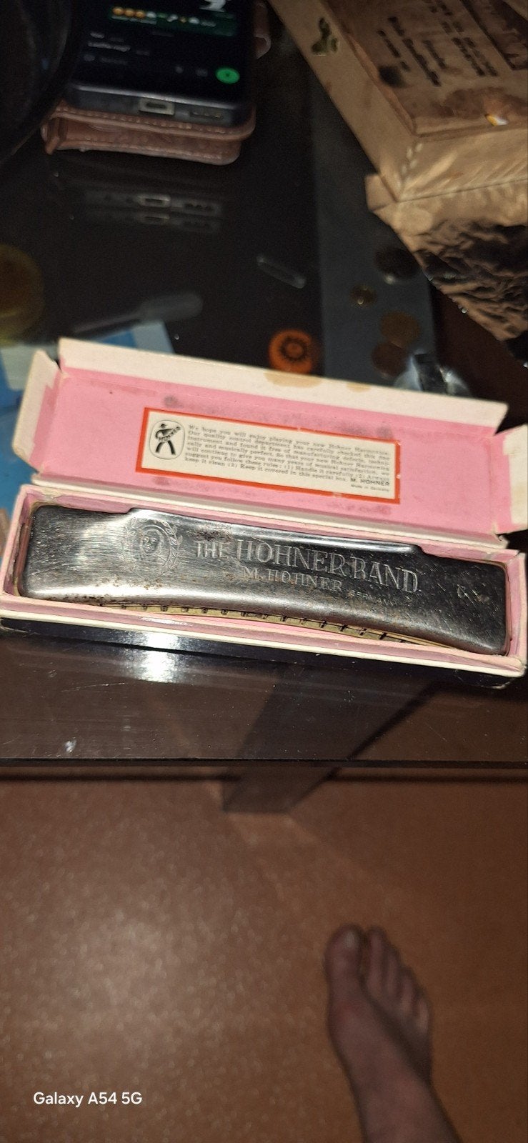 Vintage Hohner Band Mondharmonica met doosje, Muziek en Instrumenten, Ophalen of Verzenden, Gebruikt