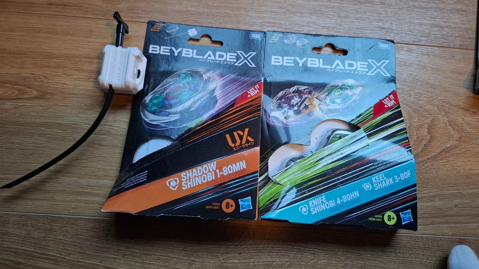 Beyblade X Shadow Shinobi & Keel Shark met Launcher, Ophalen, Gebruikt, Jongen of Meisje