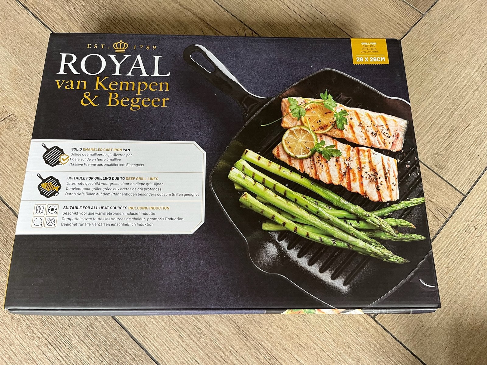 Royal van Kempen & Begeer Gietijzeren Grillpan Nieuw in doos, Ophalen of Verzenden, Nieuw, Gietijzer