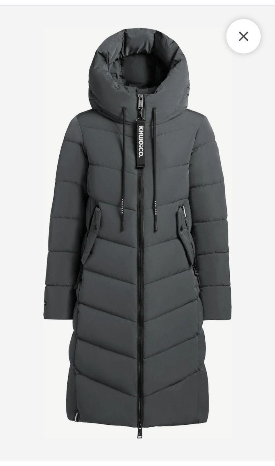 Khujo Mikia 2 winterjas XS grijs, Kleding | Dames, Khujo, Ophalen of Verzenden, Zo goed als nieuw, Maat 34 (XS) of kleiner