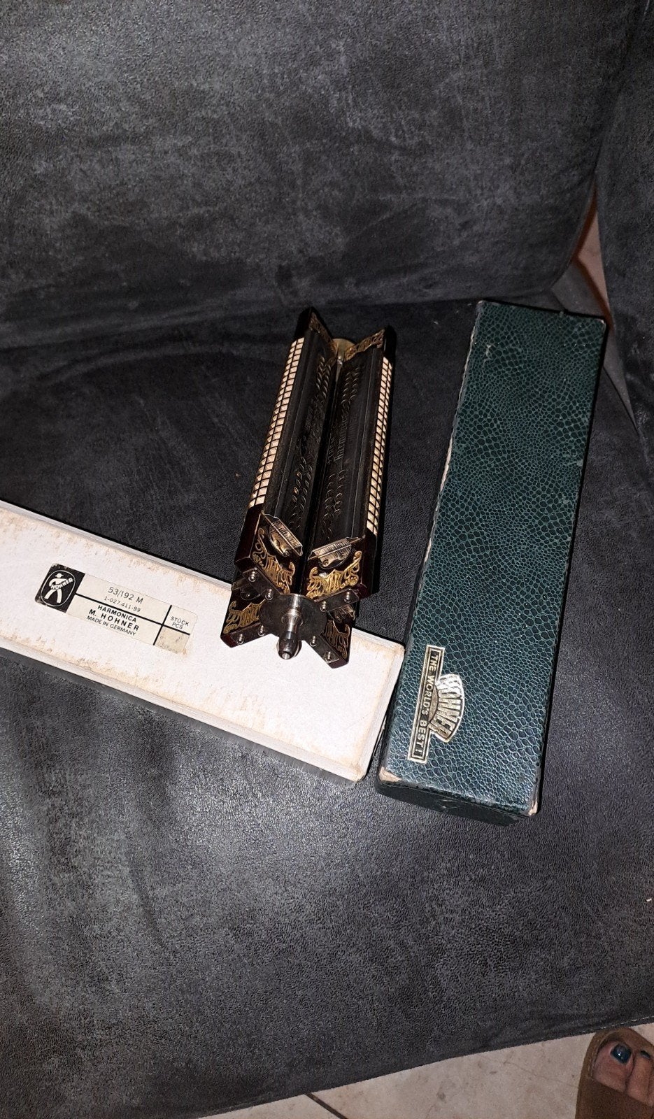 M. Hohner vierzijdige mondharmonica met originele doos, Ophalen of Verzenden, Gebruikt, Met koffer of doosje