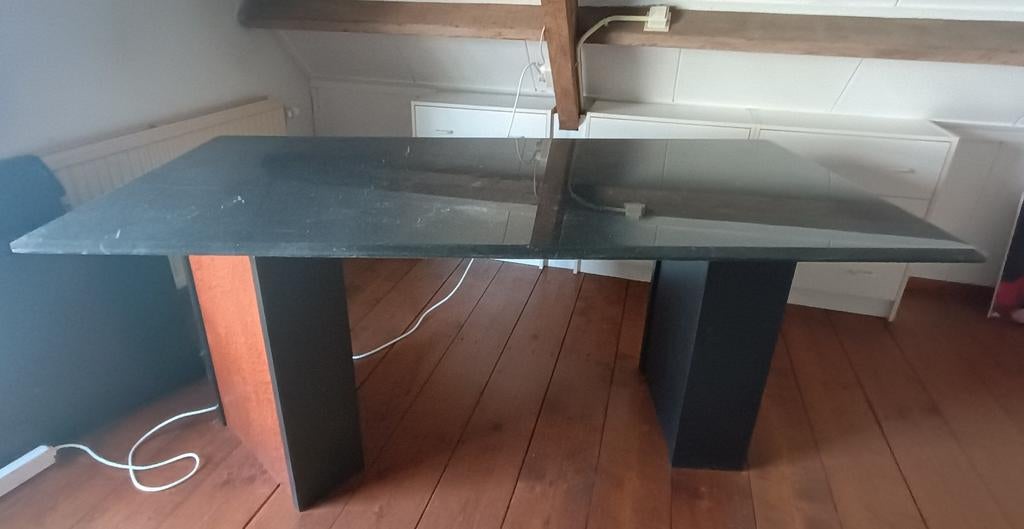 Bureau Vergadertafel Marmer 70H* 90D*180B, Ophalen, Rechthoekig, 200 cm of meer