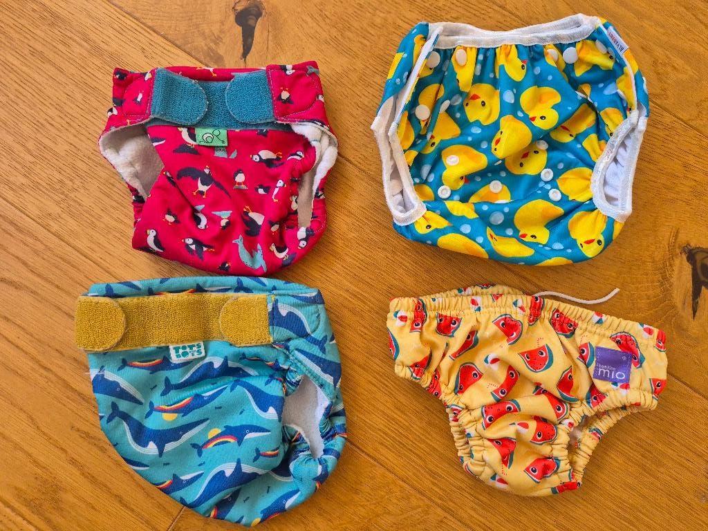 Wasbare zwemluiers 4x, Ophalen, Jongetje of Meisje, One size, Zo goed als nieuw