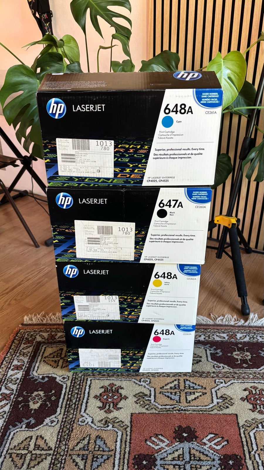 4x HP toners 648A/647A (CE260A/CE261A/CE262A/CE263A), Computers en Software, Printerbenodigdheden, Ophalen of Verzenden, Nieuw