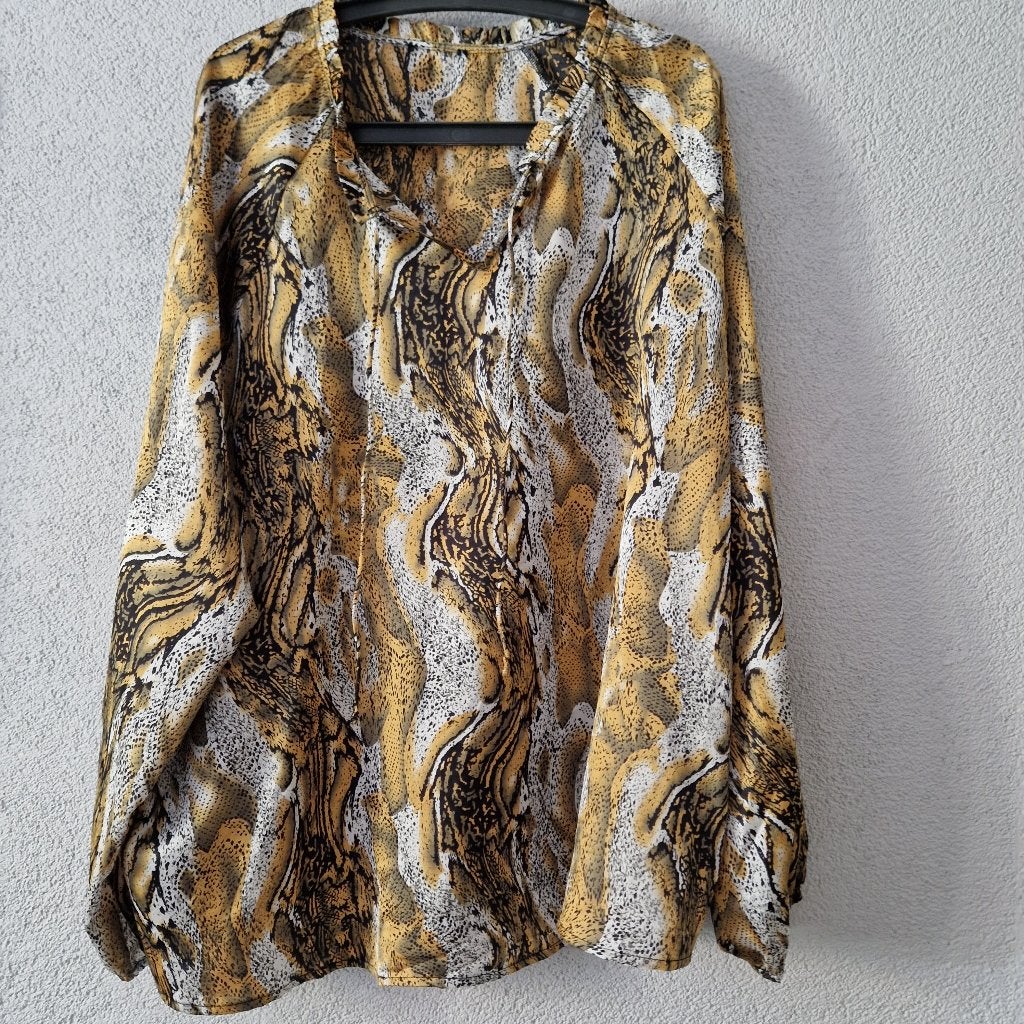Norah blouse top maat 48, Verzenden, Blouse of Tuniek, Geel, Zo goed als nieuw