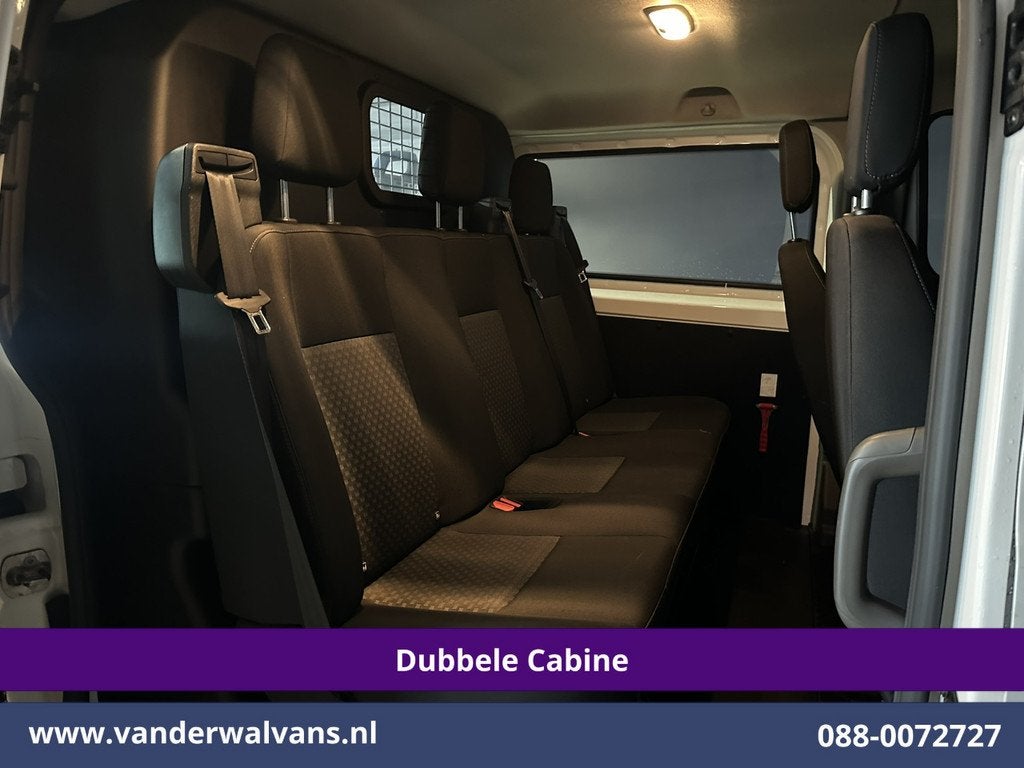 Ford Transit Custom 2.0 TDCI 130pk L2H1 Dubbele Cabine Euro6, Auto's, Voorwielaandrijving, 2800 kg, Wit, Bedrijf