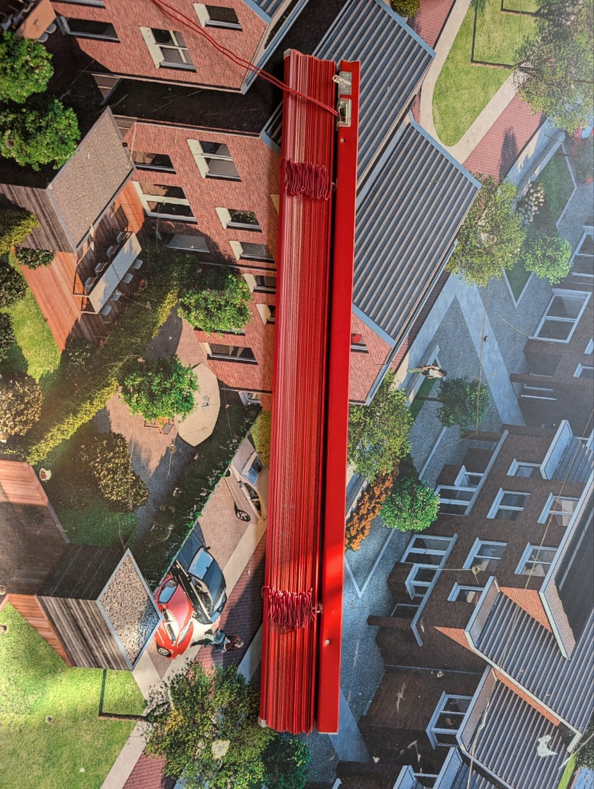 Luxaflex aluminium lamellen rood - 165x81 cm, lamel 25mm, Metaal, Lamellen, Ophalen of Verzenden, Rood