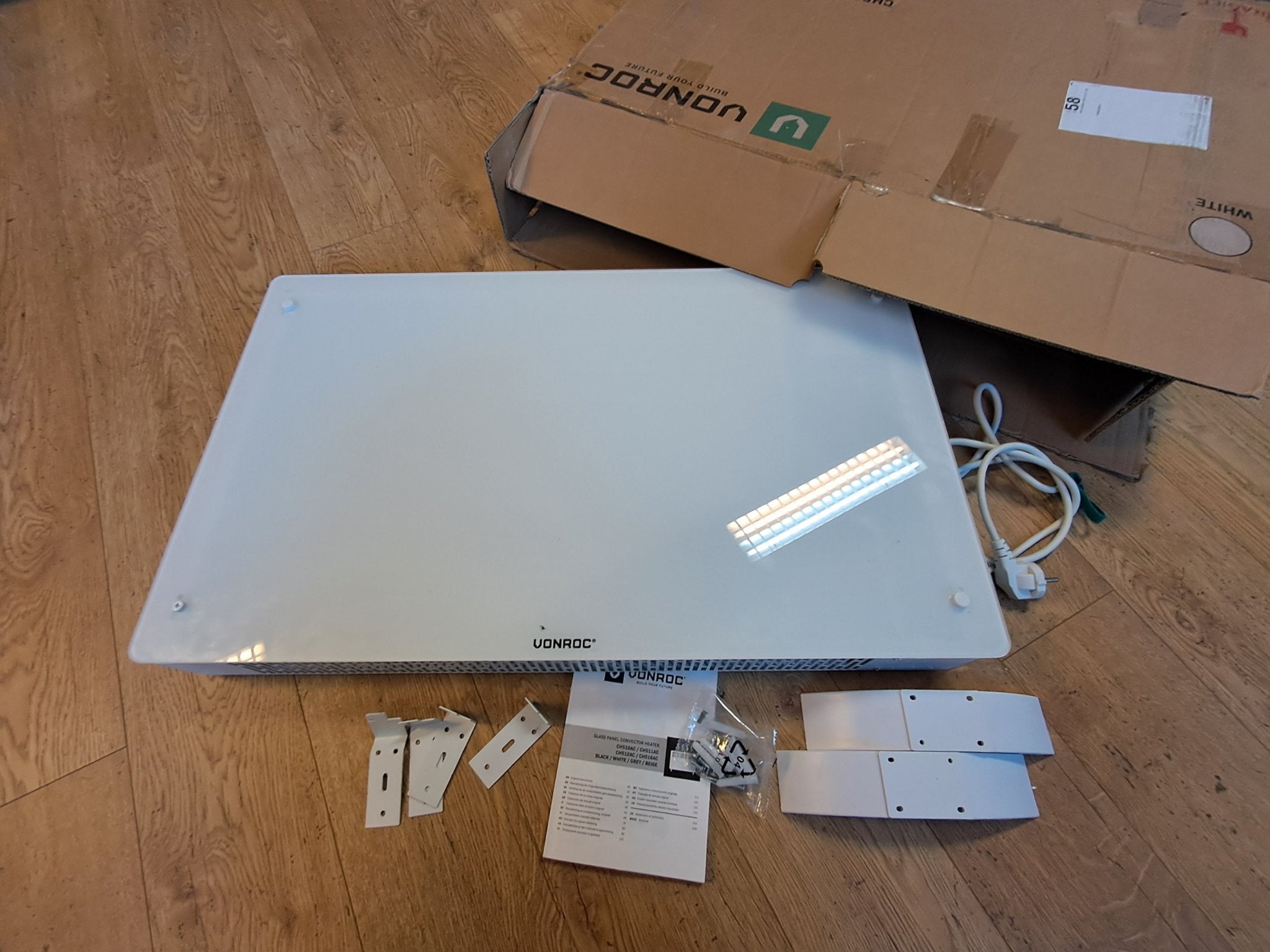 VONROC Glazen Convector Kachel 1000W/2000W, Ophalen of Verzenden, Zo goed als nieuw