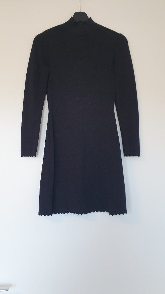 Elegante Zara Bodycon Jurk Zwart maat S, Ophalen of Verzenden, Zo goed als nieuw, Knielengte, Maat 36 (S)