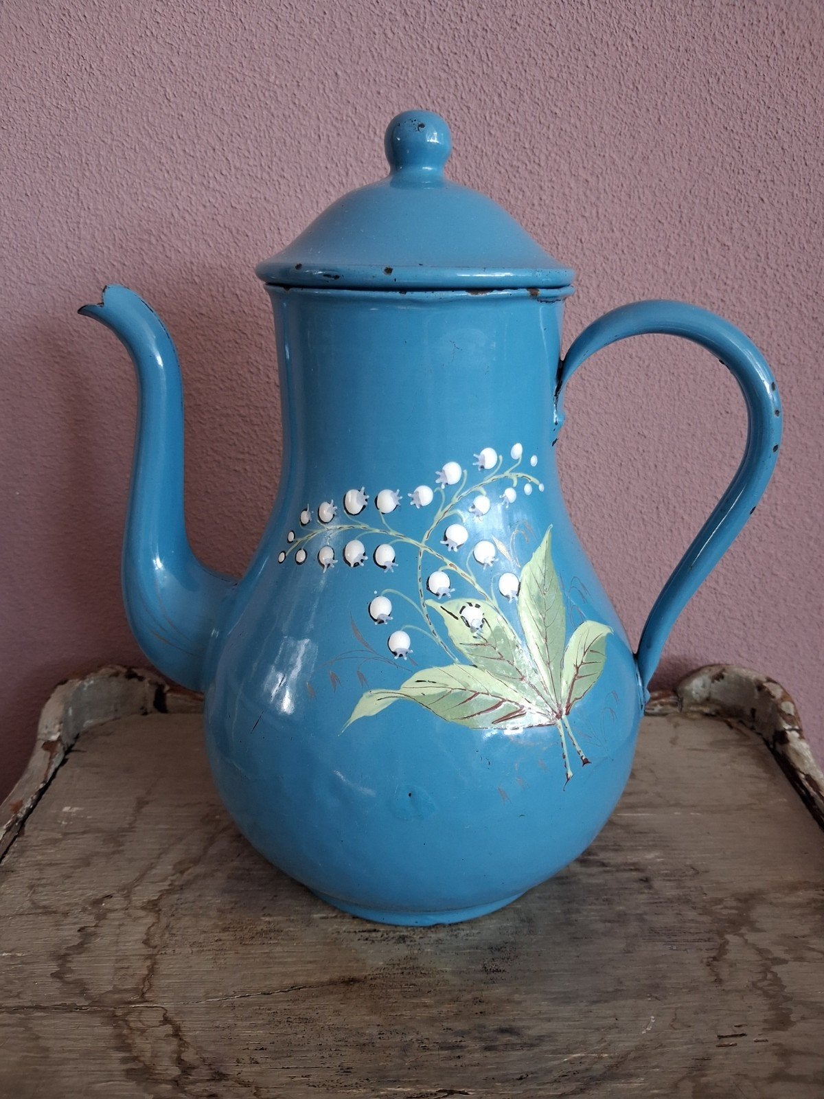 OUD  .....  ZELDZAAM  ...  EMAILLE  ,  KOFFIE KAN  !!!, Ophalen of Verzenden