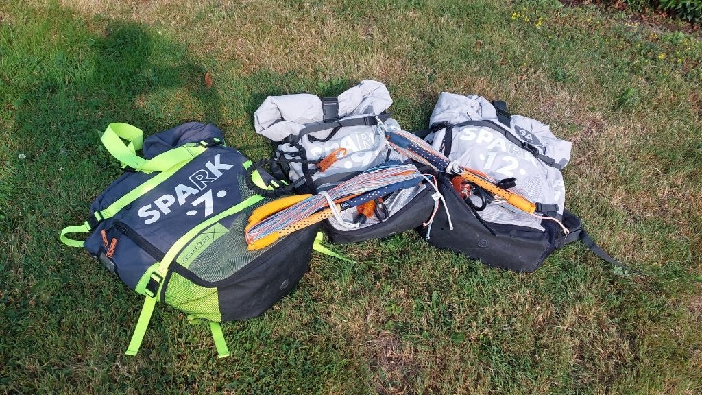 Te koop: Complete kitesurf set Gaastra Spark 7/9/12m + bars, Watersport en Boten, Kitesurfen, Gebruikt, Geen board, Ophalen of Verzenden