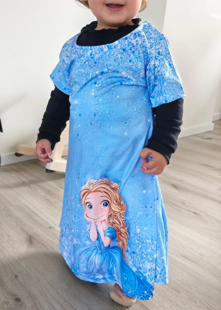 Prinsessenjurk Elsa maat 104, Kinderen en Baby's, Kinderkleding | Maat 104, Ophalen of Verzenden, Gebruikt, Meisje, Jurk of Rok