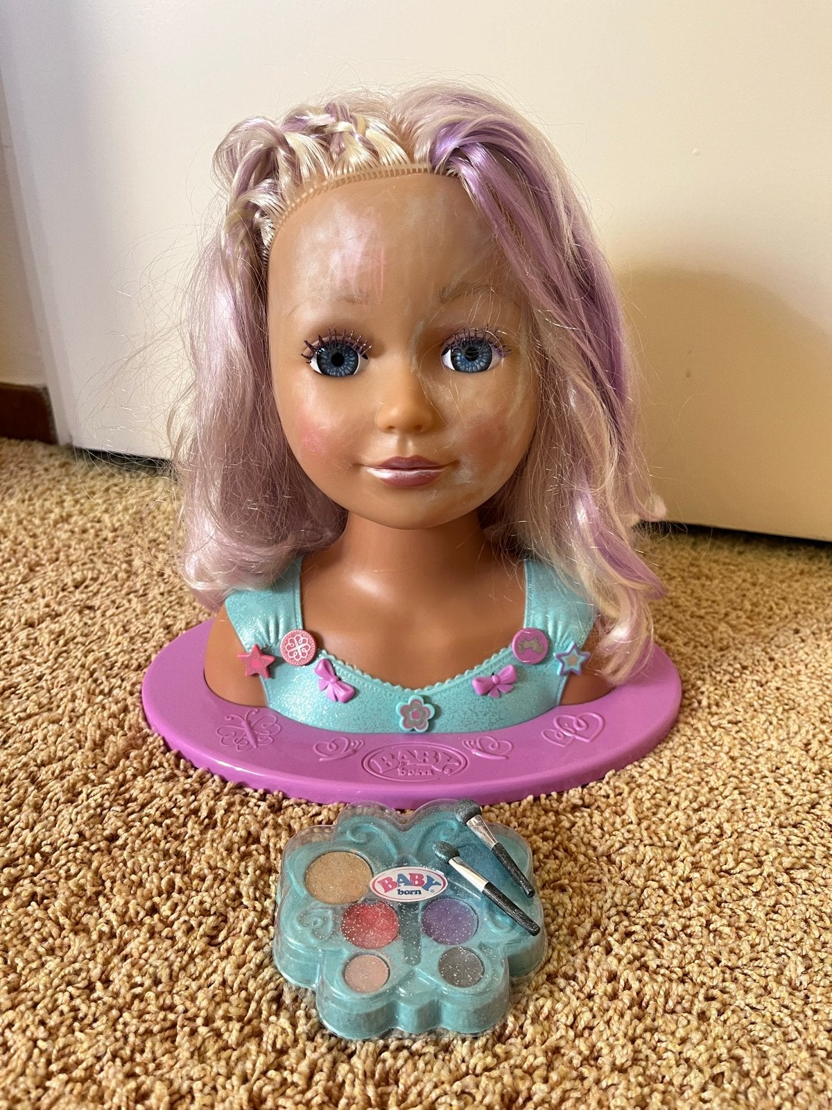 Baby Born Kaphoofd met Make-up Set, Ophalen of Verzenden, Gebruikt, Babypop
