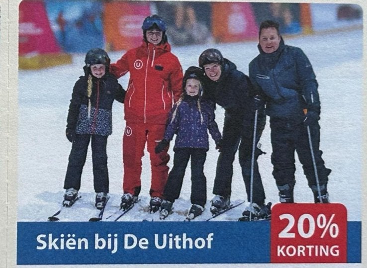 20% korting skiën uithof, Drie personen of meer, Kortingsbon, Overige typen