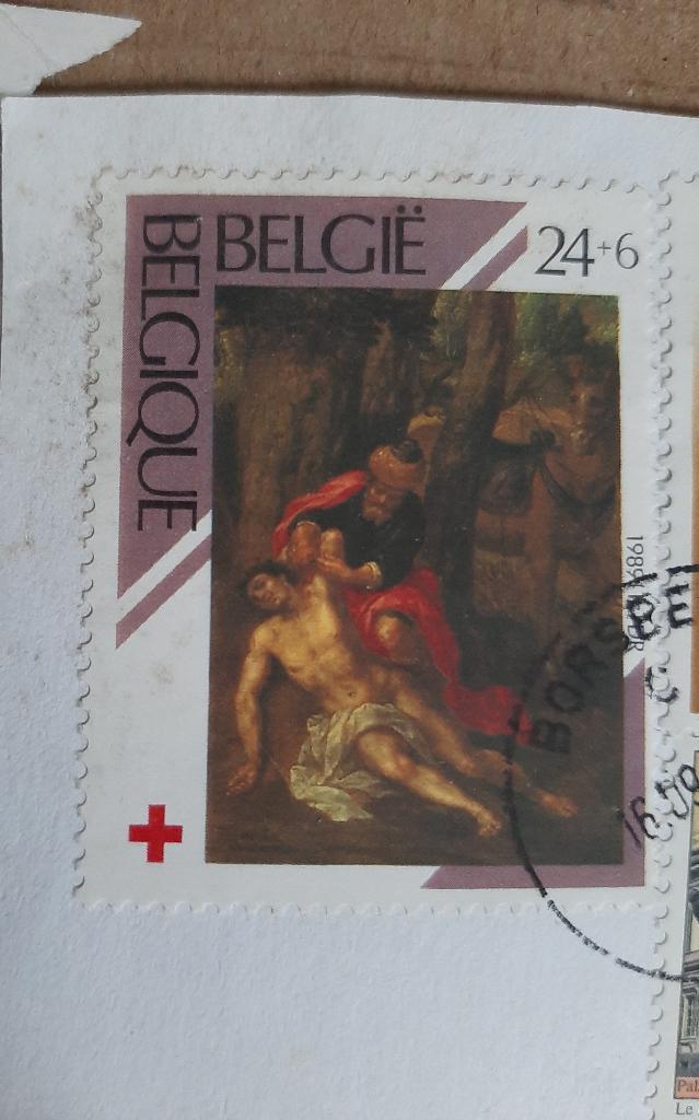 1989 Belgie Rode Kruis zegel, Verzenden, Gestempeld