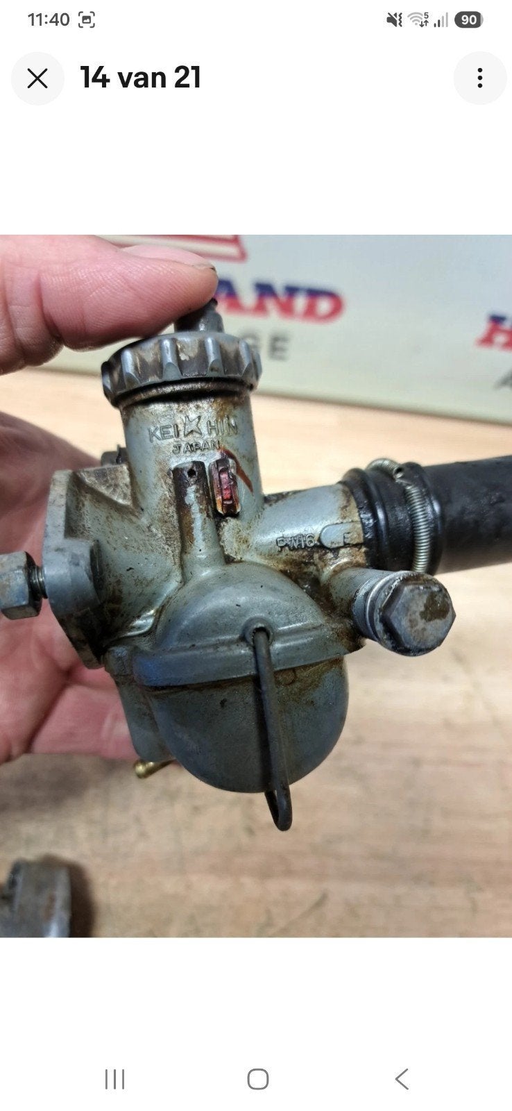 gezocht carburateur keihin honda c110 en vliegwiel, Ophalen of Verzenden, Carburateur