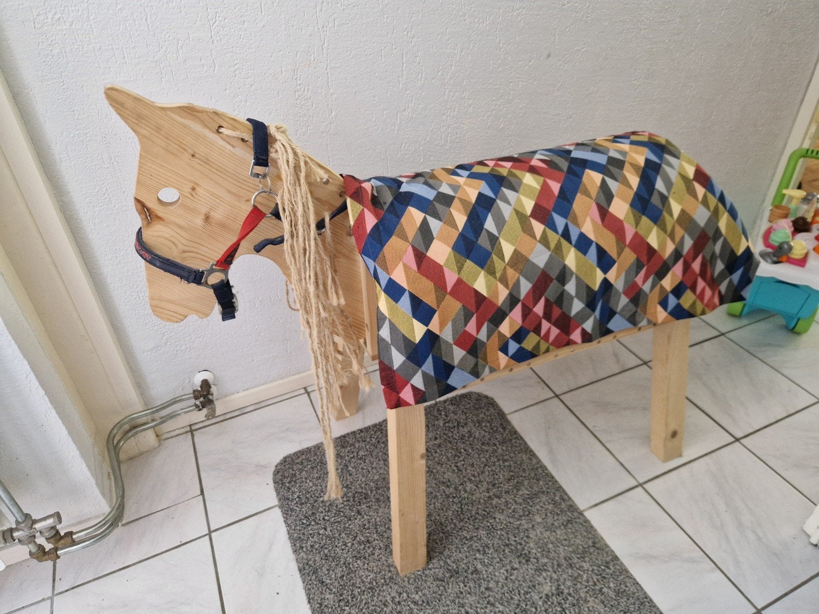 Houten paard om op te rijden - Speelplezier voor kinderen, Ophalen, Gebruikt, Rij- of Hobbelspeelgoed