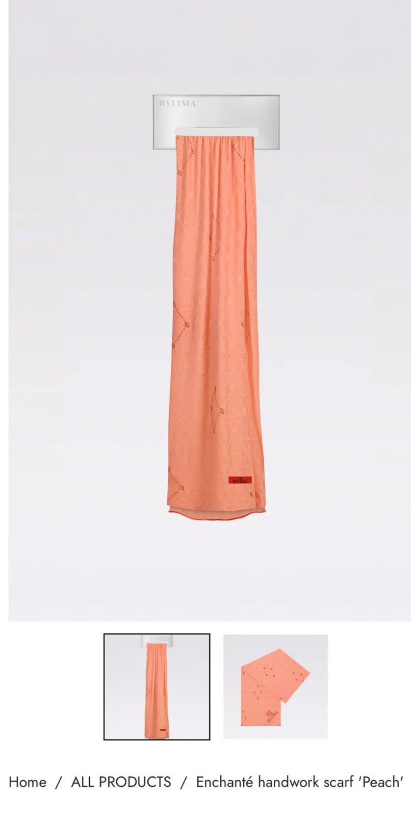 Nieuwe Bylima ENCHANTÉ HANDWORK Sjaal 'Peach', Kleding | Dames, Mutsen, Sjaals en Handschoenen, Ophalen of Verzenden, Nieuw, Sjaal