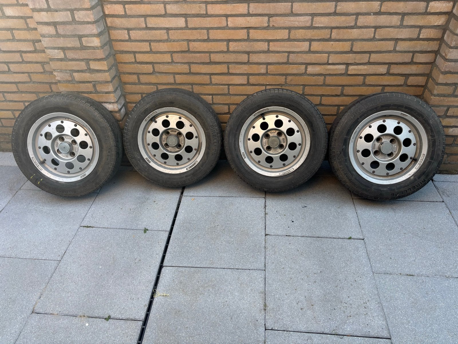 Originele 2-delige 14 inch velgen 4x100 Opel classic, Ophalen, Gebruikt