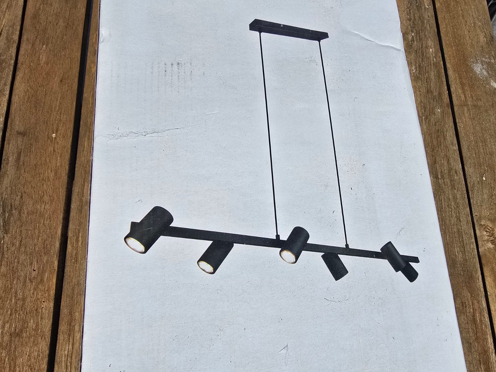 Moderne zwarte hanglamp met 6 spots - Marley Trio-Lighting, Modern, Industrieel, GU10, Nieuw, Ophalen of Verzenden